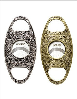 Engraved Floral Western Bronze Cigars Metal Cigar Cutter