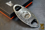 Engraved Floral Western Bronze Cigars Metal Cigar Cutter